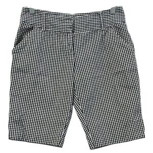 Tracy Evans Women’s Black & White Checkered Bermuda Shorts Sz 9